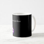 Coeurs zèbres violets mug (Devant droit)