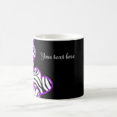 Coeurs zèbres violets mug (Centre)