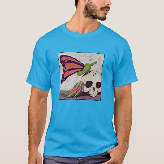 Coexist Skull bird and Bottlefly  T-shirt (Voorkant)