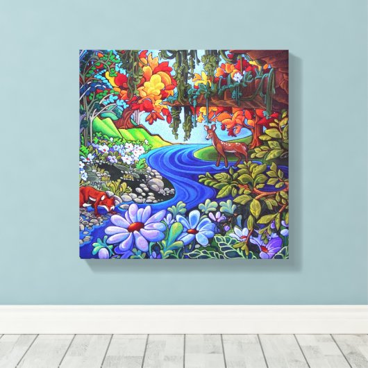 Coëxistentie Canvas Afdruk (Insitu (Houten vloer))