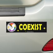 Coëxistentie ouder en voorgeborene bumpersticker (Op auto)