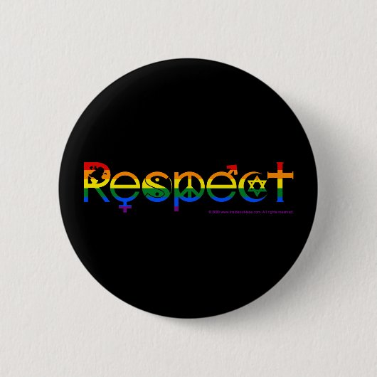 Coëxisteren met Respect Gay Pride Ronde Button 5,7 Cm (Voorkant)