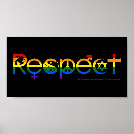 Coëxisteren met respect voor LGBT Gay Pride Poster (Voorkant)