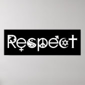 Coëxisteren met respect - Vredesgevoel en tolerant Poster (Voorkant)
