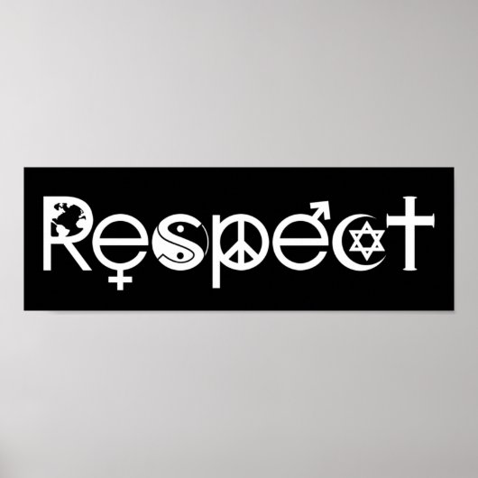 Coëxisteren met respect - Vredesgevoel en tolerant Poster (Voorkant)