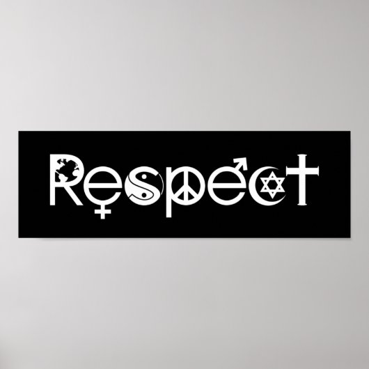 Coëxisteren met respect - Vredesgevoel en tolerant Poster (Voorkant)