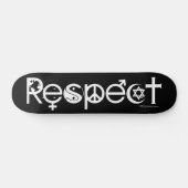 Coëxisteren met respect - Vredesgevoel en tolerant Skateboard (Horizontaal)