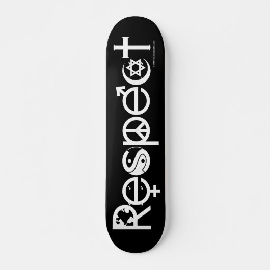Coëxisteren met respect - Vredesgevoel en tolerant Skateboard (Voorkant)