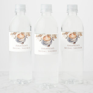 Coffe Boho Bruiloftsfeest  Waterfles Etiket