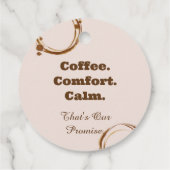 Coffe Comfort Kalm Rustieke Coffee Cadeaubijslage Bedankjes Labels (Achterkant)