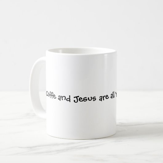 Coffe en Jezus Mok (Voorkant links)