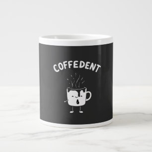 Coffedent Funny Kawaii Cafeïne Cup liefhebbers Extra Grote Beker