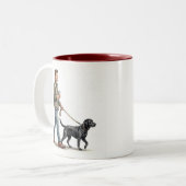 Coffee & a Black Lab Make Today Better Tweekleurige Koffiemok (Voorkant links)