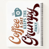 Coffee a Day for Coffee Lover Gift Notitieboek (Achterkant)