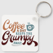 Coffee a Day for Coffee Lover Gift  Sleutelhanger (Achterkant)