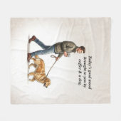 Coffee & a Golden Make Today Better Fleece Deken (Voorkant (Horizontaal))