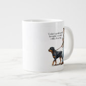 Coffee & a Rottweiler Start the Day Right Extra Grote Beker (Voorkant rechts)