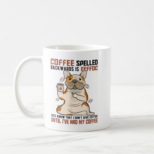 COFFEE Achterkant van de EFFOC Pitbull Drinkin Koffiemok (Links)