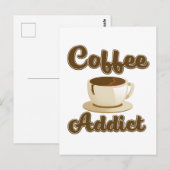 Coffee Addict retro logo Briefkaart (Voorkant / Achterkant)
