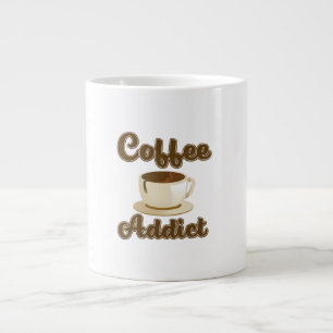 Coffee Addict retro logo Extra Grote Beker