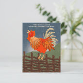 Coffee Addicted Rooster Postcards Feestdagenkaart (Staand voorkant)