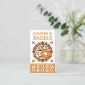 Coffee and Bagels Loyalty Punch Card (Staand voorkant)