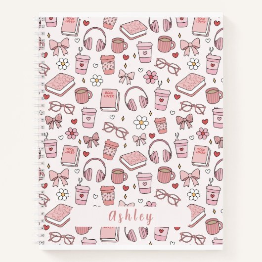 Coffee and Book Lover Spiral Notitieboek (Voorkant)