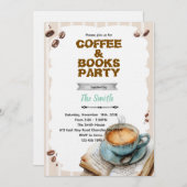 Coffee and book party invitation (Devant / Derrière)