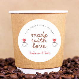 Coffee and Cake Coffee Shop Made with love sticker