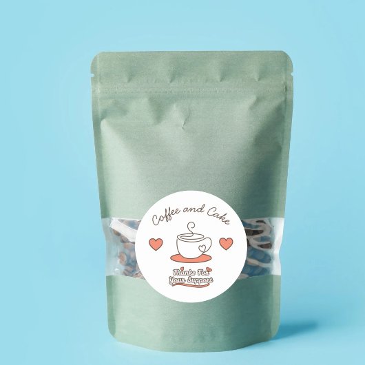 Coffee and Cake  Ronde Sticker