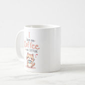 Coffee and Cattitude Funny Cat Mug (Devant gauche)