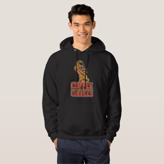 Coffee And Cold Blooded Cuddles Snake and Coffee Hoodie (Voorkant volledig)