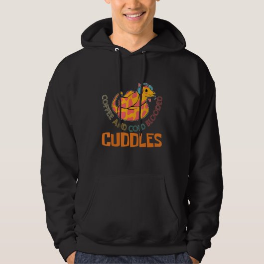 Coffee And Cold Blooded Cuddles Snake and Coffee   Hoodie (Voorkant)