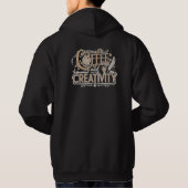Coffee and Creativity Typography Hoodie (Achterkant)