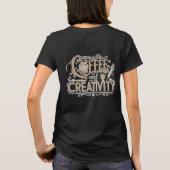 Coffee and Creativity Typography T-shirt (Achterkant)