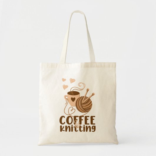 Coffee and Knitting Tote Bag (Devant)