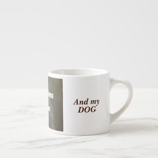 Coffee and my Dog Throw Pillow Espresso Kop (Rechts)