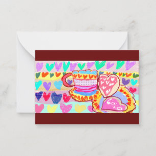 Coffee and Valentine fun Wooden Box Sign Magnet Ac Notitiekaartje