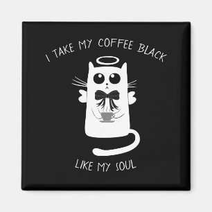 Coffee Angel Cat Magneet