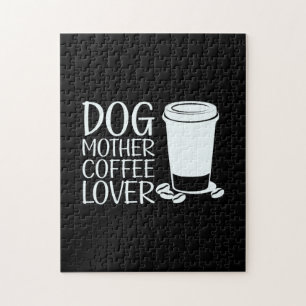 Coffee Art Dog Moeder Koffee Lover Legpuzzel