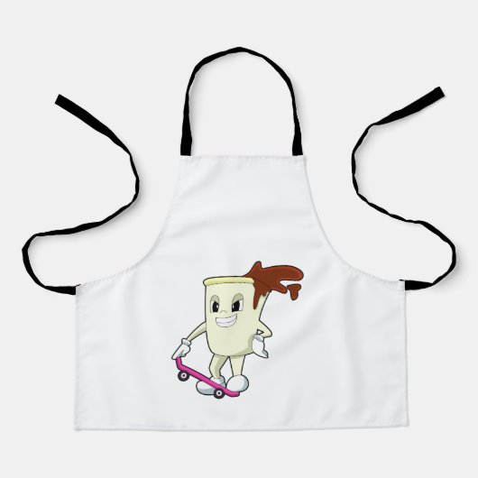 Coffee as Skater with Skateboard Schort (Voorkant)