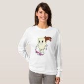 Coffee as Skater with Skateboard T-shirt (Voorkant volledig)