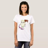 Coffee as Skater with Skateboard T-shirt (Voorkant volledig)