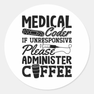 Coffee Assistent ICD-codering Ronde Sticker