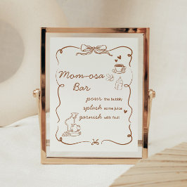 Coffee Baby is Brewing Shower Mom Osa Bar Sign Poster