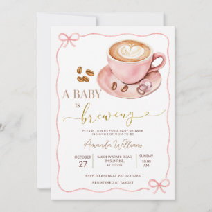 Coffee Baby is Brewing Uitnodiging voor babyborrel