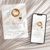 Coffee baby shower Is Brewing  bow Kaart