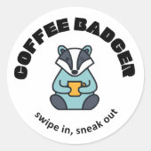 Coffee Badger Sticker (Voorkant)