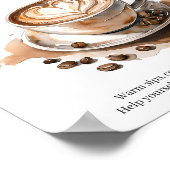 Coffee Bar Bridal Baby Wedding Shower Poster (Hoek)