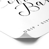 Coffee Bar Chic Bruidsfeest of Trouwbord Poster (Hoek)